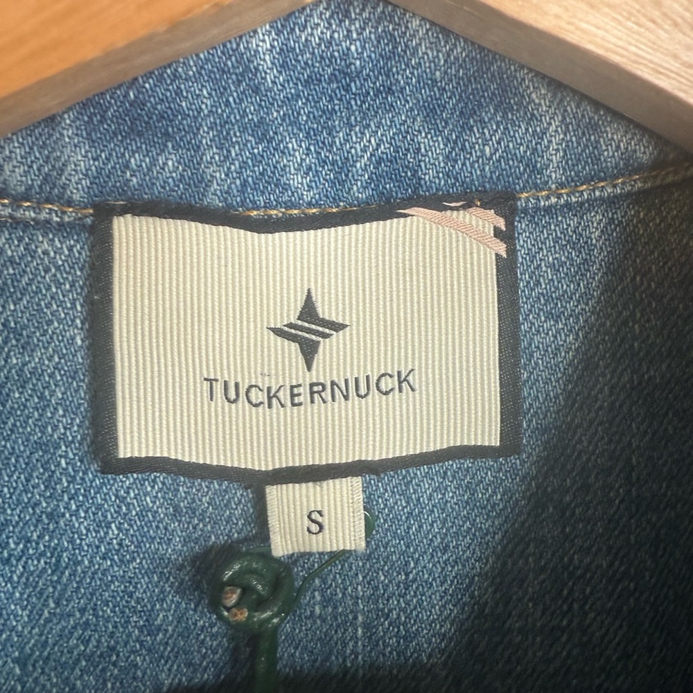 NWT Tuckernuck Denim Shirt Jacket Button-Down Trucker Western Shacket Small - Picture 3 of 9